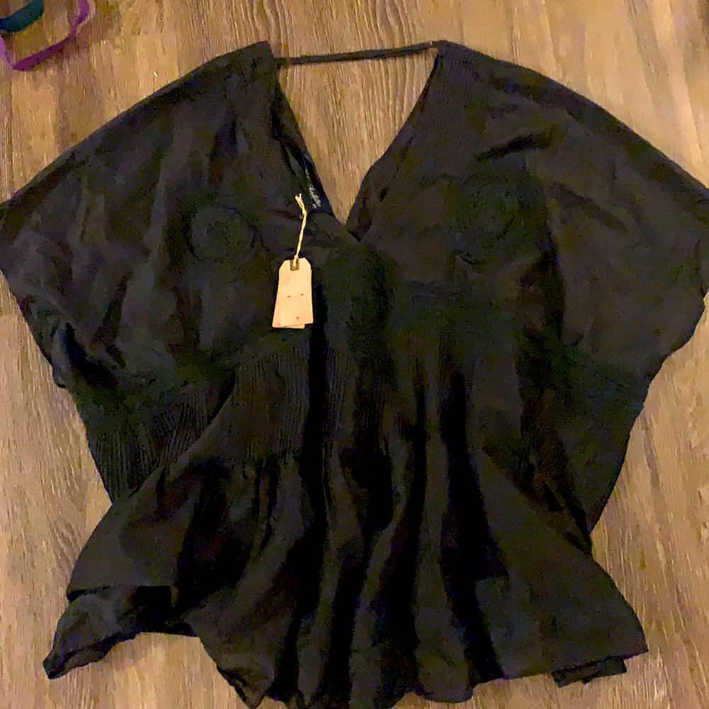 ALLSAINTS kaftan embroidered top BNWT USA 8 U.K.10